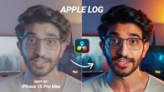 How To EASILY Color Grade Apple ProRes LOG - iPhone 15 Pro Max | DaVinci Resolve Tutorial