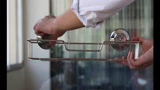 ARCCI suction cup shower caddy  installation video