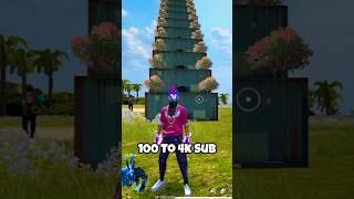 Free Fire | 100 Subscriber To 4k Subscriber  #shorts #freefireshorts
