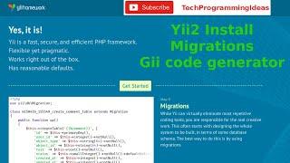 Yii2   Install  part II Migrations and gii code generator