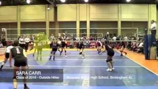 Sara Carr - Volleyball Outside Hitter - Class of 2016 - Freshman Season