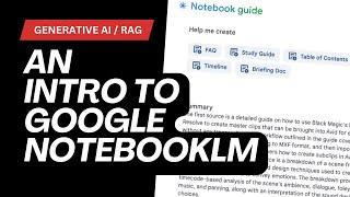 Intro to Google NotebookLM