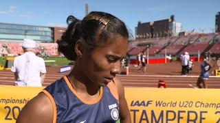 IAAF World Under 20 - Tampere - Hima Das IND 400 Metres Women Heat 4