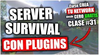 Como HACER un SERVER SURVIVAL con PLUGINS | Clase 31 | Curso Crea tu Network Gratis