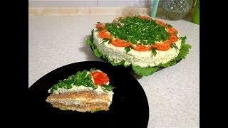 Вафельно-печеночный торт. Быстро, вкусно, красиво!