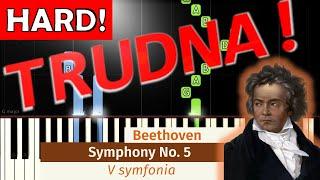  V symfonia (L. van Beethoven) - Piano Tutorial (TRUDNA! wersja)  NUTY W OPISIE 