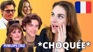 French Teacher Reaction   Celebrities Speaking French