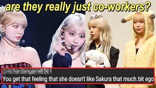 "Sakura & Chaewon are just co-workers".. (SsamKkura REAL moments 2018-2024)