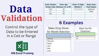 Data Validation in Excel Full Tutorial