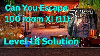 Can you escape the 100 room 11 Level 16 Solution