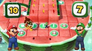 Super Mario Party - Mario and Luigi vs Peach and Daisy - Watermelon Walkabout