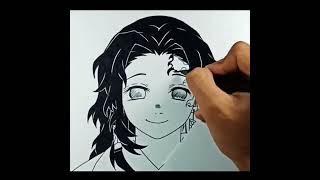 Drawing Yoriichi Tsugikuni Kid from Demon Slayer #shorts