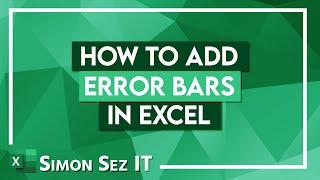 How to Add Error Bars in Excel