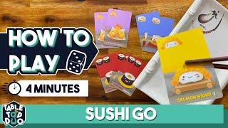 How to Play Sushi Go in 4 minutes (Family Card Game Gamewright Games)