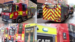 London Fire Brigade - A241, A242 Soho’s ‘Pair’ Turnout & On Scene for AFA