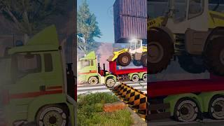 Big Truck Tow Wagon Cars vs Gutter #beamngdrive #beamng #shorts #beamngcrashes #trucksvs