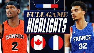 CANADA vs FRANCE | FULL GAME HIGHLIGHTS | July 19, 2024