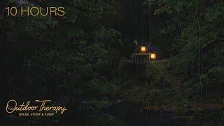 STORMY NIGHT in the middle of the woods | Rain & Thunder Ambience for RELAXATION | STUDYING | SLEEP