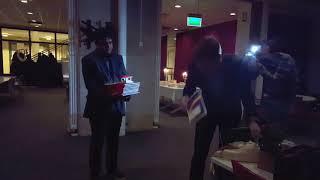 Very touching speech by my PhD supervisor Jan Knudsen