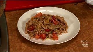 Whole Wheat Pasta w/ Raw Tomato Vinaigrette: Slow Food Fast with Kitty Greenwald