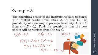 Probability Theory - The Addition Theorem and its Corollary Lecture 4