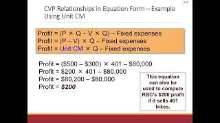 Managerial Accounting Chapter 5 Fall, 2023