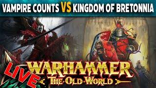 Vampire Counts VS Kingdom of Bretonnia - Warhammer The Old World Live Battle Report