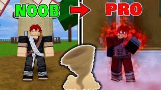 From Level 1 to Max in Blox Fruits as Gaara with Full Human v4 Awakening in Blox Fruits!