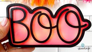 Make a Lighted Halloween Sign with a Glowforge 3D Laser Printer!