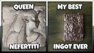Queen Nefertiti - My Best Ever Copper Bar! - Home Made Furnace - Bullion - Molten Metal Melting