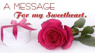 A Sweet message for someone special