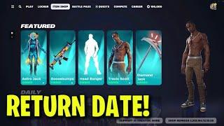 TRAVIS SCOTT SKIN RETURN DATE in FORTNITE ITEM SHOP! (Travis Scott Skin Returning 2024)