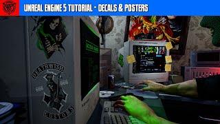 Unreal Engine 5 Tutorial: How To Create Your Own Custom Decals and Posters