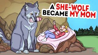 She-wolf raised a girl in the woods