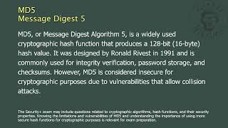 MD5 - Message Digest 5