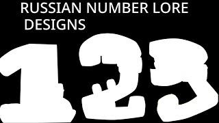 Russian Number Lore 1-3 Designs for @harryshorriblehumor