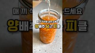 양배추 당근 피클, 매 끼 식사와 같이 드세요  #혈당관리 #건강식단 #항염식단 #항암식단