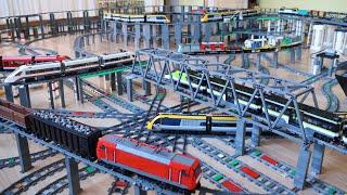 LEGO Train Track Setup #04 | 350m Tracks, Big Bridges, Automated Switches & Train Station