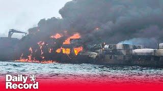 North Sea tanker survivor search called off as emergency crew work to prevent environmental disaster