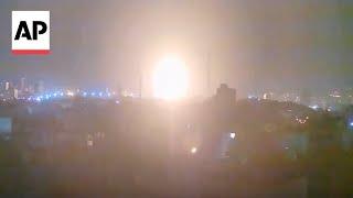 Video captures explosions in Tehran as Israel strikes Iran
