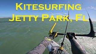 Kitesurfing Jetty Park Fort Pierce Kiteboarding with Mikey Mike Florida Struggles Face Plant and Fun