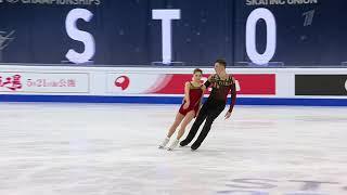 PLACE Anastasia MISHINA /Aleksandr GALLYAMOV 2021 STOCKHOLM WORLD CHAMPIONSHIP FIGURE SKATING