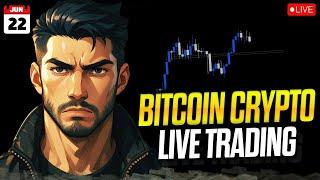 Crypto Live Trading In Hindi | 22 June Live Trading | BTC price Prediction | #cryptotrading #btc