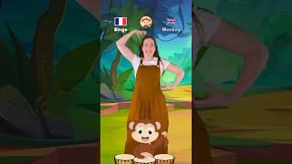 Les animaux de petit singe en français et en anglais #dance #enfants #kids #english #french