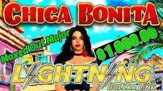 $1,000 JACKPOT on Lightning Dollar Link Slot, Chica Bonita!! LET’S GO!