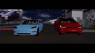 Tesla Model 3/X Light Show recreated in roblox