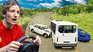 СПУСК С ГОРЫ БЕЗ ТОРМОЗОВ В БИМКЕ ! | BeamNG.drive