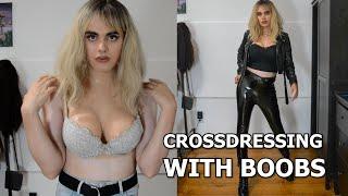 Crossdressing: New Silicone Breastplate | Try on outfits & review #crossdresser