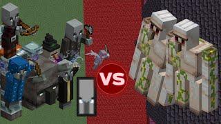 Can 20 Iron Golems beat Hard Raid? - Raid vs Iron Golem [Minecraft 1.16.1]