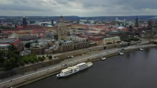 Dresden from above Elbe River + Viking Beyla